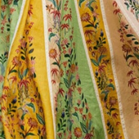 FARM Rio Multicolor Delicate Floral Stripes Lenzing Ecovero Euroflax Maxi Dress - Picture 5 of 5